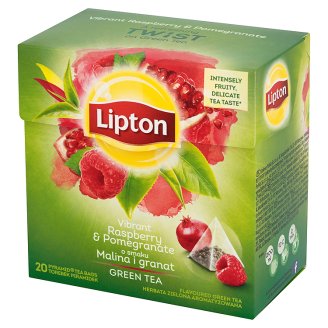 Lipton o smaku Malina i granat Herbata zielona aromatyzowana
