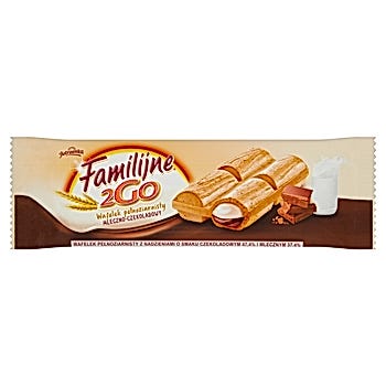 Familijne 2Go Wafelek pełnoziarnisty mleczno-czekoladowy