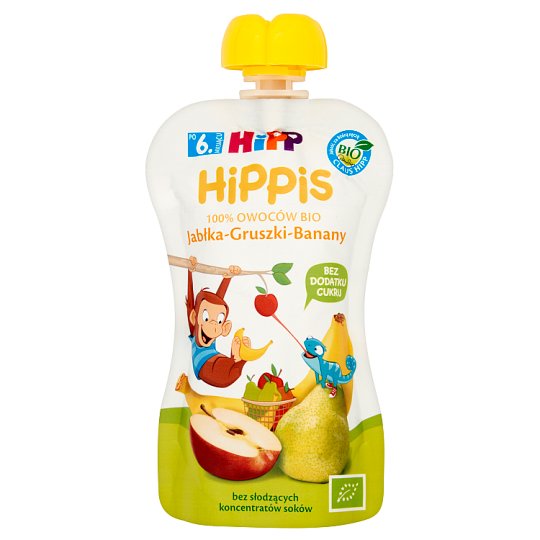 HiPP BIO HiPPiS Jabłka-Gruszki-Banany Mus owocowy