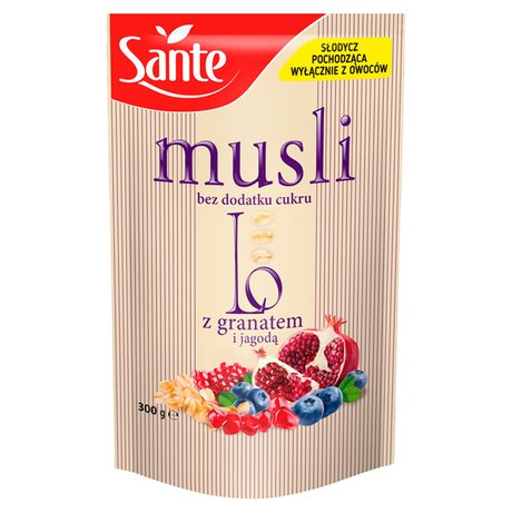  Sante - Musli bezcukrowe z granatem i jagodą 