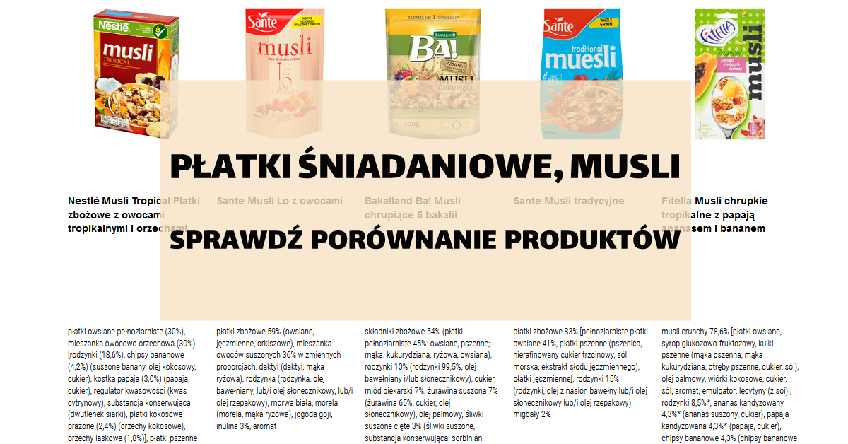 płatki śniadaniowe