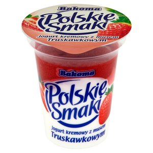 Bakoma Polskie Smaki Jogurt Kremowy Z Musem Truskawkowym