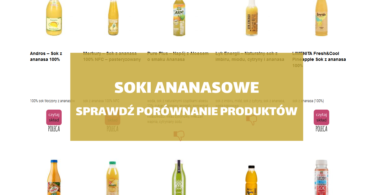 soki ananasowe