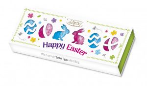  Jajka Baron czekoladowe nadziewane Happy Easter kartonik