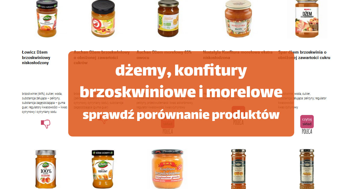 dzemy konfitury brzoskwinia morela