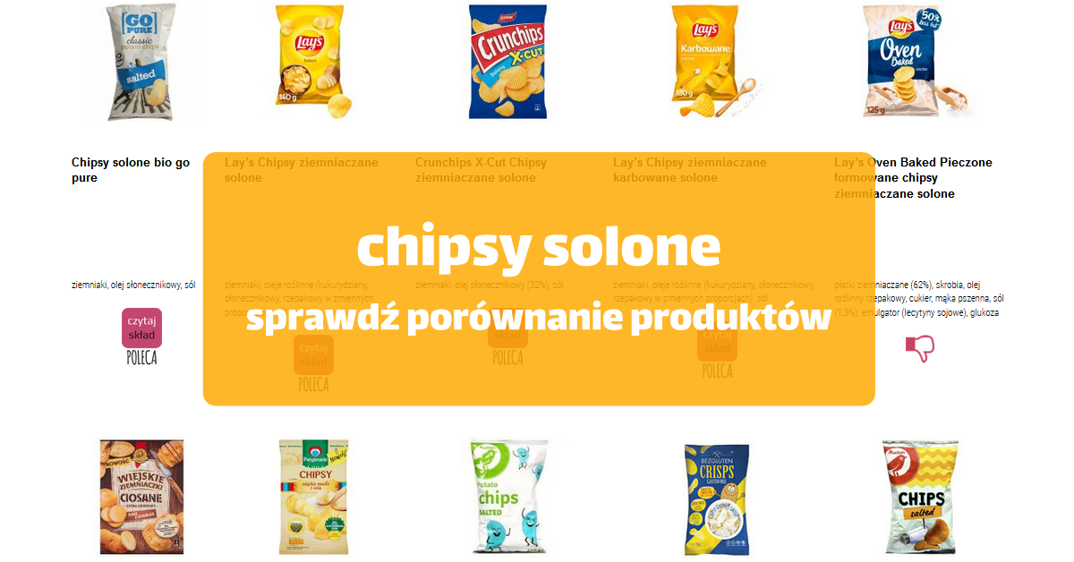 chipsy z solą